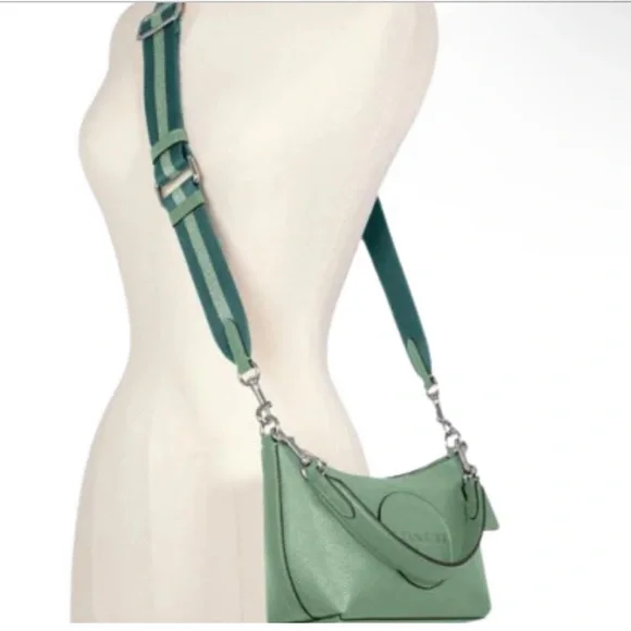 Coach NWT Dempsey Green Leather Shoulder Bag - Picture 6 of 6